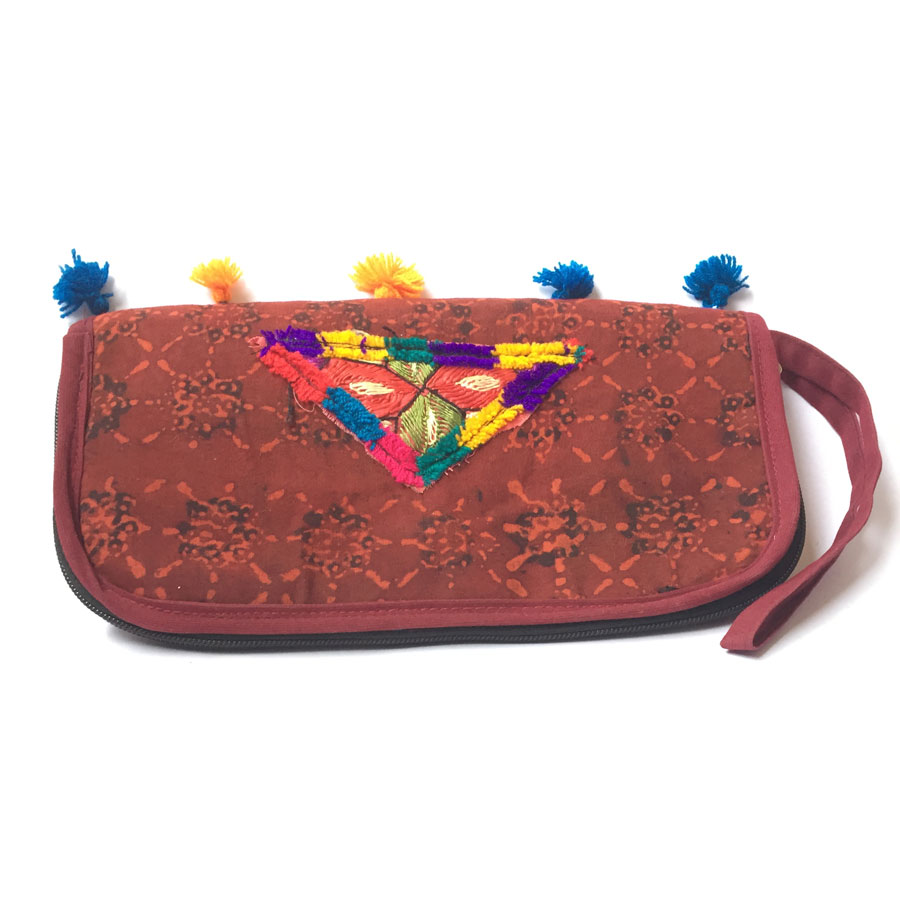 Handmade Wallet with Traditional Sindhi CTC Resham Dastkari - HM#34